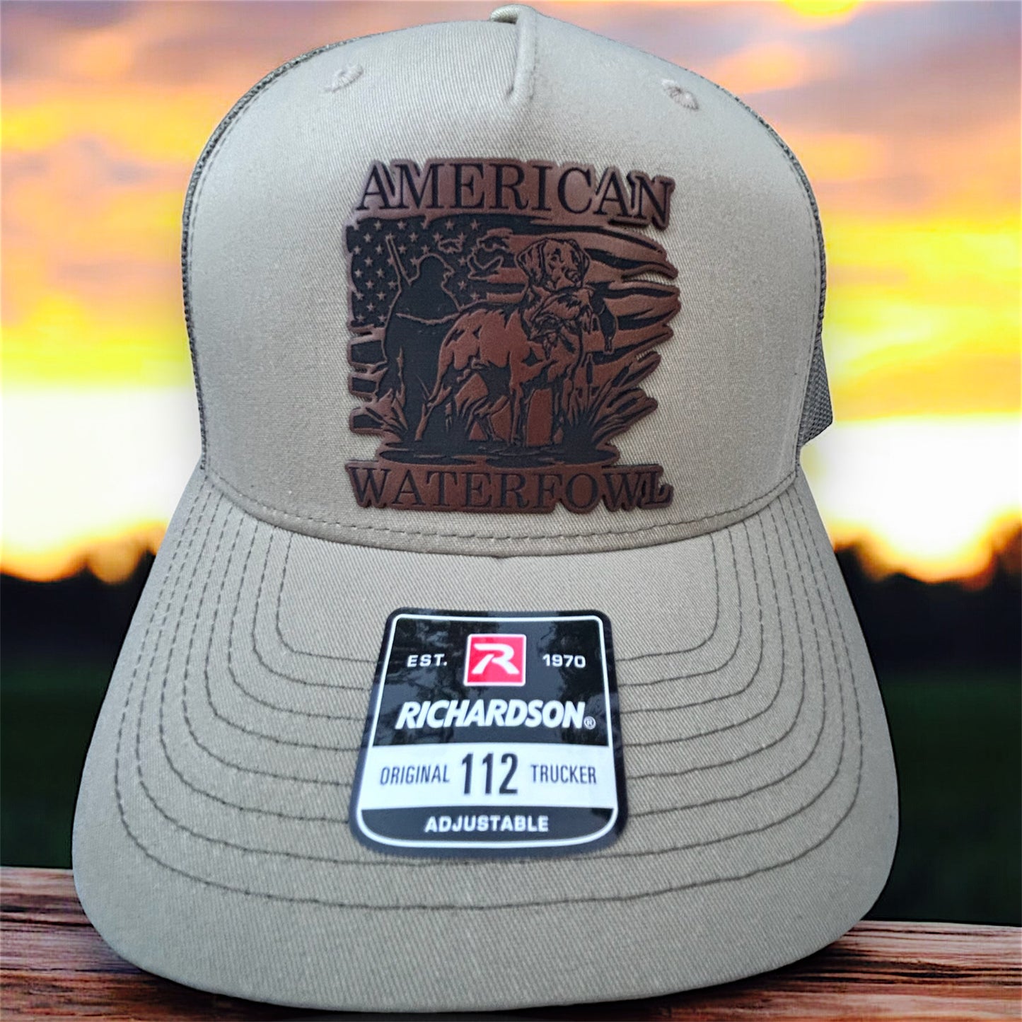 American Waterfowl Leather Patch Hat