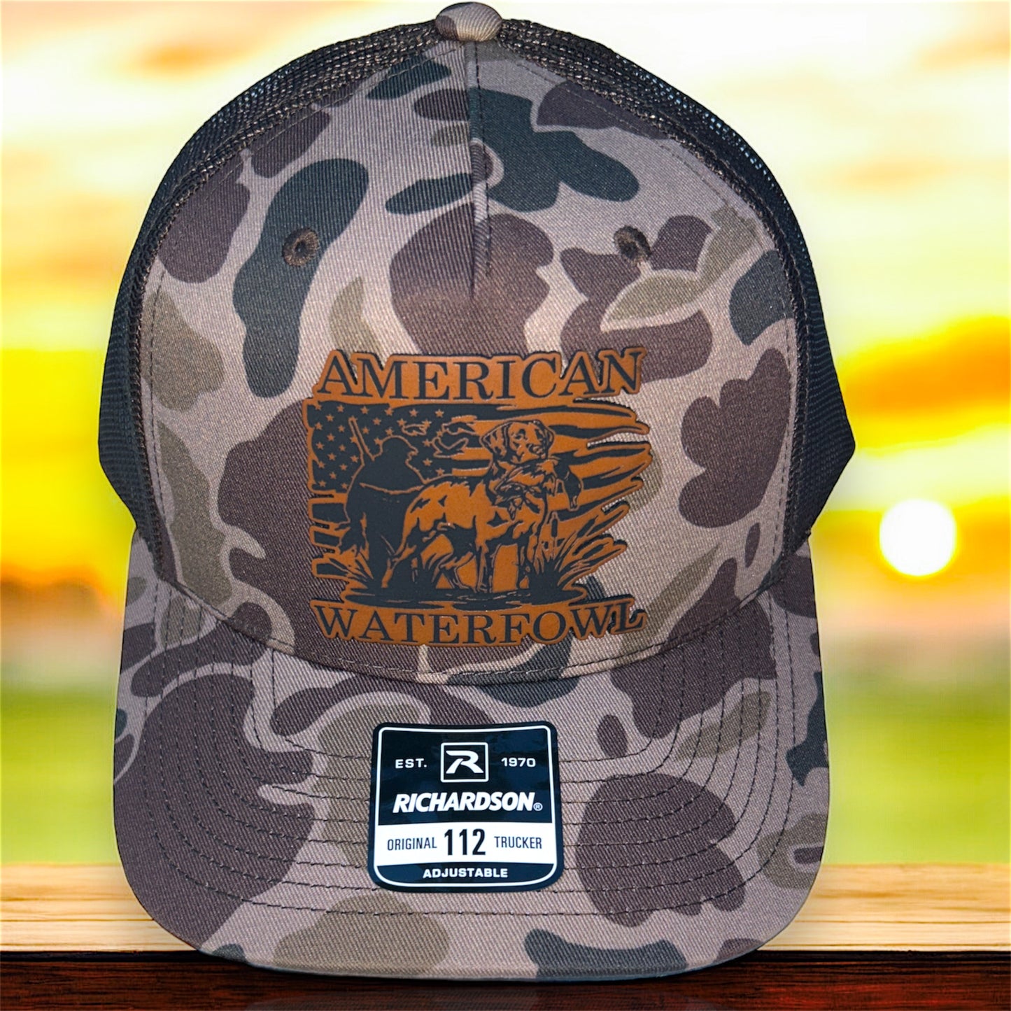 American Waterfowl Leather Patch Hat