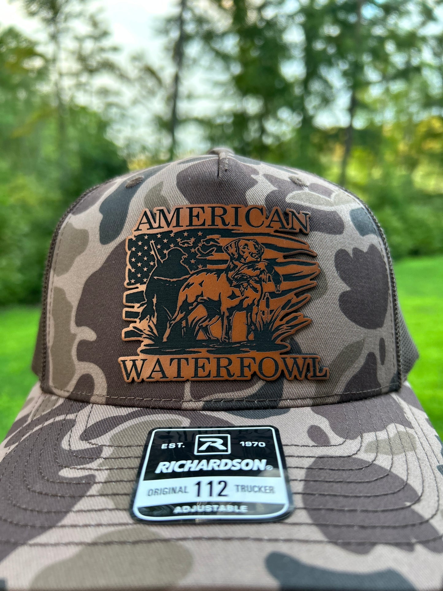 American Waterfowl Leather Patch Hat